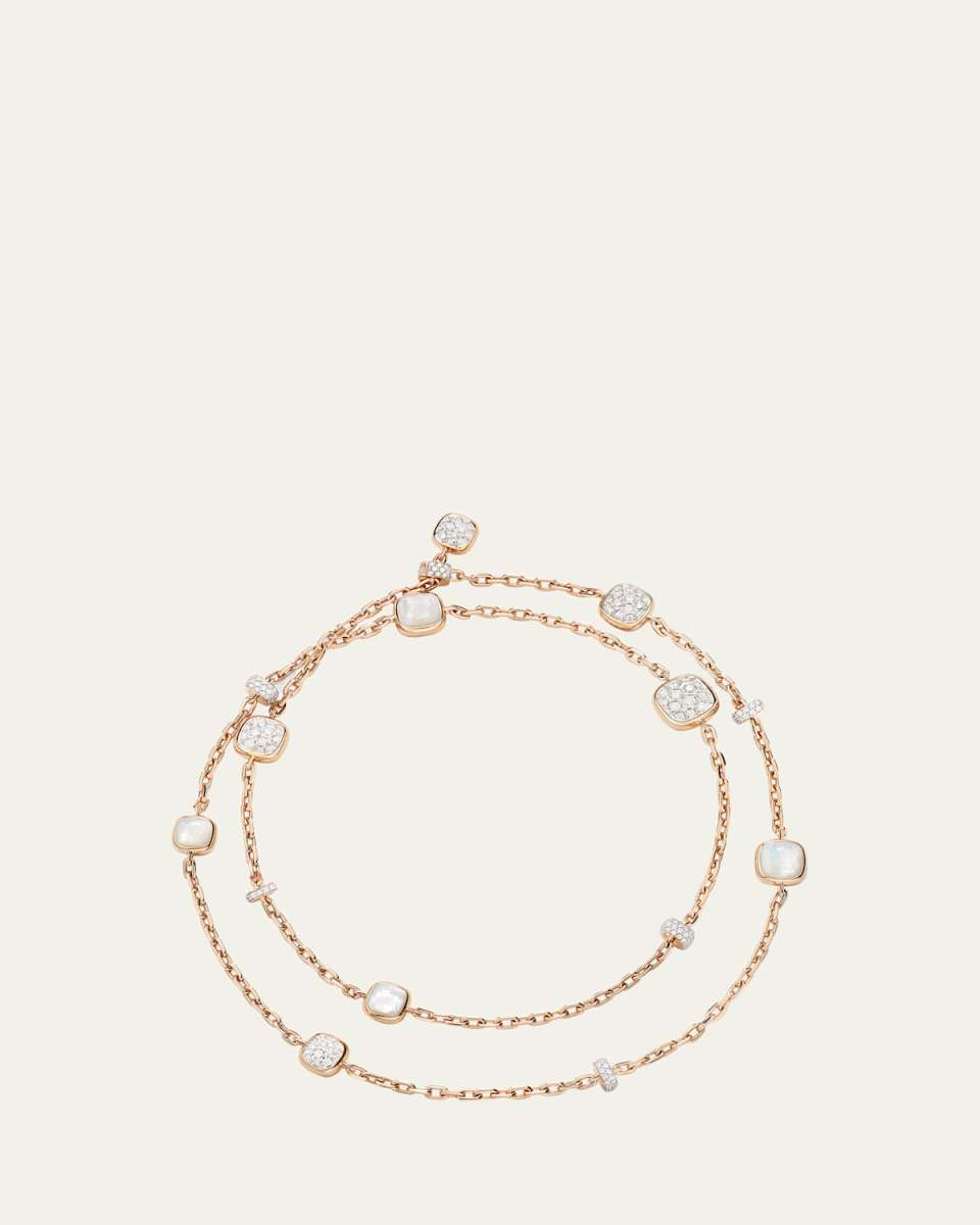 Nudo 18K Rose Gold Diamond and Mother of Pearl Long Necklace